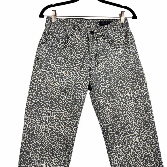 All Saints Womens Ava Straight Jeans Leopard Sz 27 - Picture 5 of 12